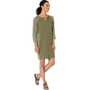 Prana Hensley Henley Knit Olive Green Dress Size Small